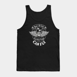 Never ride faster than your guardian angel can fly, bike lover, bike life, motocross gift idea, motocross armor, motorcycle lover, sports bike, mountain sport Tank Top